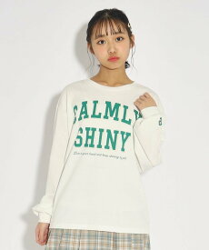 【SALE／24%OFF】PINK-latte カレッジロゴロンTEE ピンク ラテ トップス カットソー・Tシャツ ホワイト グレー ピンク