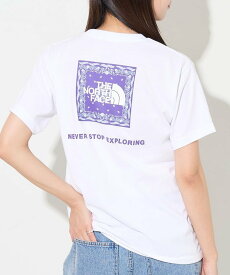 THE NORTH FACE S/S Bandana Square Logo Tee/ショートスリーブバンダナスクエアロゴティーシャツ フリークスストア トップス カットソー・Tシャツ ホワイト ブラック【送料無料】