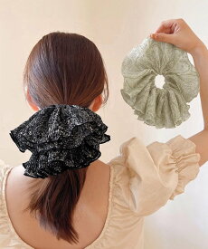 【SALE／30%OFF】miniministore フリルシュシュ 大きめボリュームヘアゴム ミニミニストア ヘアアクセサリー その他のヘアアクセサリー