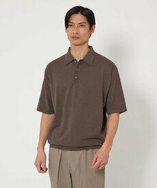 UNITED ARROWS green label relaxing A+ リネンミックス ニット ポロシャツ ユナイテッドアローズ グリーンレーベルリラクシング トップス ポロシャツ グレー【送料無料】