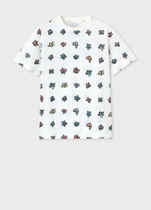 "�ySALE�^30%OFF�zPS Paul Smith �E�B�����Y Drawn by Paul ""Floral Symphony"" ����T�V���c �|�[���E�X�~�X �g�b�v�X �J�b�g�\�[�ET�V���c �z���C�g�y���������z"