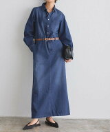 RASW [RASW]デニムシャツワンピース ピエロ ワンピース・ドレス シャツワンピース ブルー【送料無料】