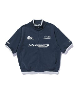 �ySALE�^30%OFF�zXLARGE ZIP UP S/S SWEATSHIRT �G�N�X�g�����[�W �g�b�v�X �X�E�F�b�g�E�g���[�i�[ �u���b�N �l�C�r�[ �O���[���y���������z