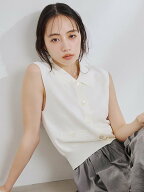 【SALE／30%OFF】FRAY I.D ノースリーブポロニット/ウォッシャブル・接触冷感 フレイ アイディー トップ…