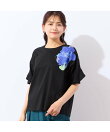 【洗える・綿100%】フリルスリーブTシャツ