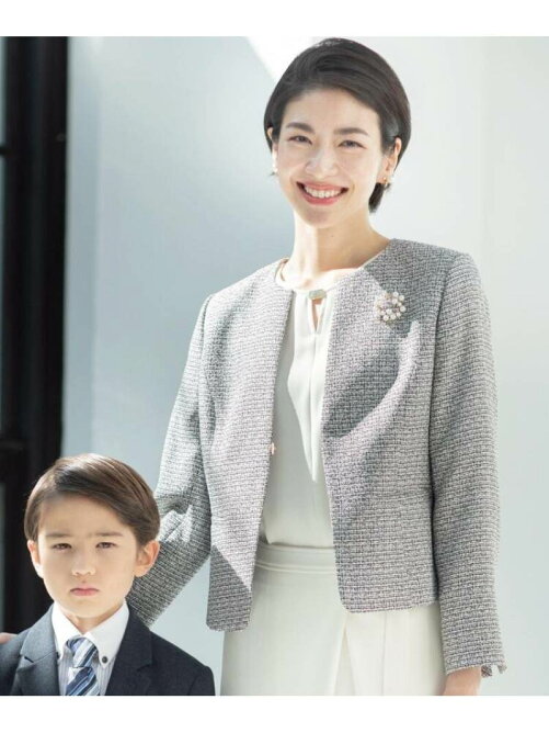 The Shop Tk ママスーツ 入学式 卒業式 スーツ セレモニー ノーカラーツイードジャケット Rakuten Fashion 楽天 ファッション 旧楽天ブランドアベニュー Bv4233