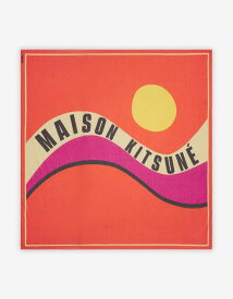 Maison Kitsune MAISON KITSUNE/(M)POP WAVE PAREO メゾン キツネ ファッション雑貨 スカーフ・バンダナ オレンジ【送料無料】