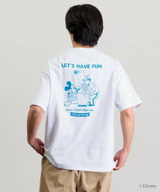 【SALE／31%OFF】FREAK'S STORE DISNEY ディズニー/ミッキーマウス/ 別注 ビッグシルエット バックプリントTシャツ/HAVE FUN 【限定展開】 フリークスストア トップス カットソー・Tシャツ ホワイト グレー ピンク ブラック