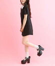 厚底バックリボンパンプス