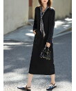 Vネックトップス&スリットロングスカートセットアップ レディース セットアップ
