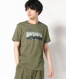 【SALE／70%OFF】BENETTON (UNITED COLORS OF BENETTON.) (M)シティデザイン半袖Tシャツ・カットソー ベネトン(ユナイテッド カラーズ オブ ベネトン) トップス カットソー・Tシャツ カーキ ホワイト