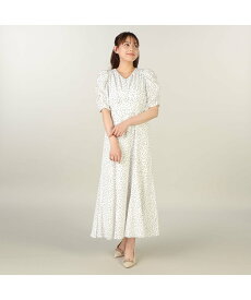 【SALE／40%OFF】LAISSE PASSE アソートプリントミディワンピース レッセパッセ ワンピース・ドレス ワンピース ホワイト ブラック ブラウン【送料無料】