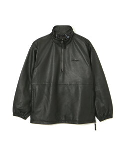 MANASTASH MANASTASH/�}�i�X�^�b�V��/CHILLIWACK LEATHER PULLOVER �}�i�X�^�b�V�� �W���P�b�g�E�A�E�^�[ ���C�_�[�X�W���P�b�g �u���b�N�y���������z