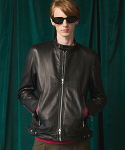 MAISON SPECIAL Dress-Fit Sheep Leather Single Rider Jacket ���]���X�y�V���� �W���P�b�g�E�A�E�^�[ ���C�_�[�X�W���P�b�g �u���b�N�y���������z