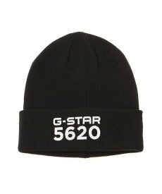 G-Star RAW 【公式ショップ】EFFO-R LONG BEANIE/グラフィックロゴニット帽 ジースターロゥ 帽子 ニット帽・ビーニー ブラック【送料無料】