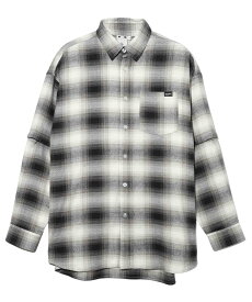 X-girl PLAID 2WAY SHIRT シャツ X-girl エックスガール トップス シャツ・ブラウス ブラック ブルー イエロー【送料無料】