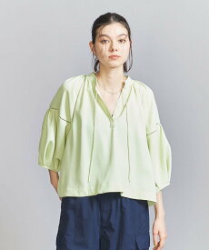 BEAUTY&YOUTH UNITED ARROWS Vネック ボリュームスリーブ トップス ビューティー＆ユース　ユナイテッドアローズ トップス シャツ・ブラウス ホワイト ブラック グリーン【送料無料】