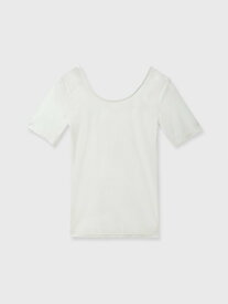 【SALE／50%OFF】eimy istoire コンパクトベロアトップス エイミーイストワール トップス カットソー・Tシャツ ホワイト【送料無料】