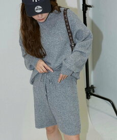 【SALE／10%OFF】PUBLUX ニットトップ ショートパンツ セットアップ 限定展開 25AW フリークスストア トップス ニット グレー ベージュ【送料無料】