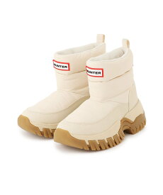 HUNTER (U)ユニセックス イントレピッド ワンダラー ショート スノー ブーツ ハンター シューズ・靴 ブーツ ホワイト ブラック【送料無料】