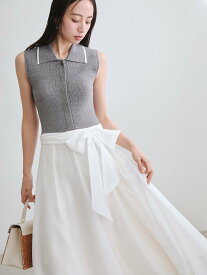 【SALE／50%OFF】FRAY I.D 【00サイズあり】ポロニットドッキングワンピース フレイ アイディー ワンピース・ドレス ワンピース ブラック グレー【送料無料】