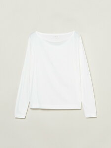 three dots Sanded jersey l/s boatneck tee �X���[�h�b�c �g�b�v�X �J�b�g�\�[�ET�V���c �O���[ �u���E�� �u���[ �u���b�N �z���C�g �l�C�r�[�y���������z