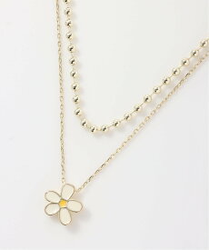【SALE／79%OFF】BURNER (W)リバーシブル フラワー ネックレス ダブルチェーン バーナー アクセサリー・腕時計 ネックレス ゴールド シルバー