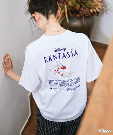 【SALE／20%OFF】FREAK'S STORE DISNEY/ディズニー『ファンタジア』/ミッキーマウス /バックプリント クルーネックTシャツ 【限定展開】 フリークスストア トップス カットソー・Tシャツ ピンク ネイビー ホワイト グレー ブラック【送料無料】