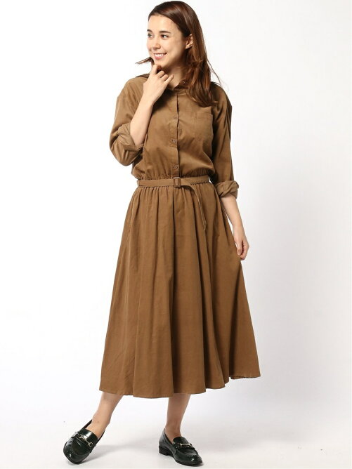 Preferir コーデュロイ長袖シャツワンピース Rakuten Fashion 楽天ファッション 旧楽天ブランドアベニュー V237