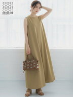 【SALE／50%OFF】coca 【再入荷】エンボス加工マキシ丈ノースリーブワンピース コカ ワンピース・ドレス …