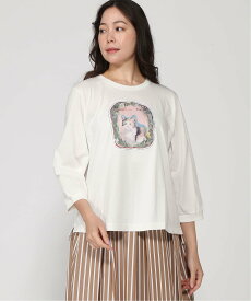 【SALE／50%OFF】SUPER HAKKA SUPER HAKKA×庄島歩音30/-天竺「Cats portrait」プリント+ハンドステッチ刺繍ロングスリーブカットソー スーパーハッカ トップス カットソー・Tシャツ ホワイト ブラック ブルー【送料無料】