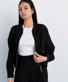 【SALE／30%OFF】PINKY&DIANNE シアーカラミショートブルゾン ピンキー アンド ダイアン ジャケット・アウター ブルゾン・ジャンパー ホワイト ブラック【送料無料】