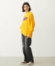 LOGO FLOCK PRINT L/S TEE