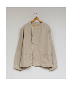 Nigel Cabourn MAN / フレンチワークジャケット - リネンピンオックス ナイジェル・ケーボン ジャケット・アウター ブルゾン・ジャンパー ホワイト グレー【送料無料】