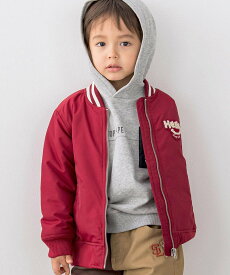 【SALE／50%OFF】SLAP SLIP ロゴパッチ刺しゅう中わたスタジャン(80~130cm) ベベ オンライン ストア ジャケット・アウター ブルゾン・ジャンパー レッド ネイビー