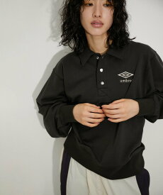 ADAM ET ROPE' FEMME 【UMBRO for ADAM ET ROPE'】COLLARED SWEAT PO アダムエロペ トップス スウェット・トレーナー ブラック ホワイト【送料無料】