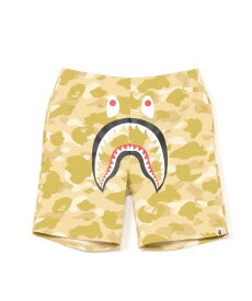 A BATHING APE COLOR CAMO SHARK SWEAT SHORTS ア ベイシング エイプ パンツ ジャージ・スウェットパンツ ネイビー パープル レッド イエロー【送料無料】