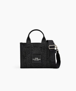 MARC JACOBS �y�����zTHE CRYSTAL CANVAS SMALL TOTE BAG/�U �N���X�^�� �L�����o�X �X���[�� �g�[�g �o�b�O �}�[�N �W�F�C�R�u�X �o�b�O �g�[�g�o�b�O �u���b�N�y���������z