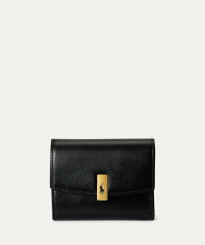 POLO RALPH LAUREN Polo ID レザー コンパクト ウォレット ラルフローレン 財布・ポーチ・ケース 財布 ブラック【送料無料】