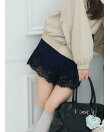 レーストリムサテンショートパンツ