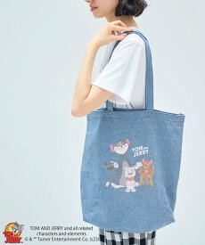 【SALE／30%OFF】ROPE' PICNIC PASSAGE 【TOM and JERRY】ヴィンテージプリントトートバッグ ロペピクニック バッグ トートバッグ ブラック ブルー
