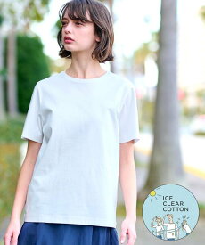 【SALE／10%OFF】DRESSTERIOR 【接触冷感/抗菌防臭/消臭】アイスクリアコットンTシャツ ドレステリア トップス カットソー・Tシャツ ホワイト レッド ピンク ブラック ブルー【送料無料】