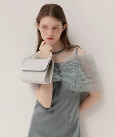 【SALE／10%OFF】Leja 2WAYパールハンドルグリッターバッグ結婚式二次会 パーティーオケージョン レジャ バッグ ハンドバッグ シルバー【送料無料】
