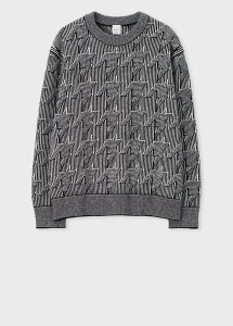 Paul Smith �r�b�O�n�E���h�g�D�[�X �N���[�l�b�N�j�b�g �|�[���E�X�~�X �g�b�v�X �j�b�g �u���b�N �u���E���y���������z