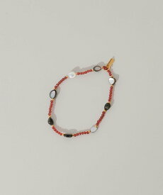 【SALE／50%OFF】SMELLY ステンレスストーンカラービーズブレスレット スメリー アクセサリー・腕時計 ブレスレット・バングル レッド