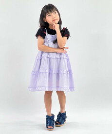 【SALE／30%OFF】axes femme kids 2WAYコットンワンピース アクシーズファム ワンピース・ドレス ワンピース パープル