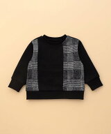 COMME CA ISM グレンチェックプリント 裏起毛 切り替えトレーナー / セットアップ対応 (ベビーサイズ) コ…