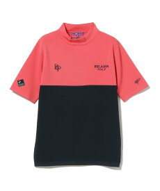 BEAMS GOLF PURPLE LABEL ＜MEN＞BEAMS GOLF PURPLE LABEL / スフィダンテ バイカラー モックネックニット ビームス ゴルフ トップス カットソー・Tシャツ イエロー ホワイト ピンク ネイビー【送料無料】