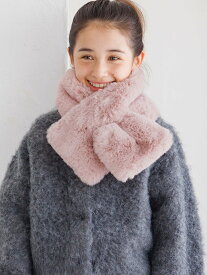 coca キッズ 親子お揃いフェイクファーティペット コカ ファッション雑貨 マフラー・ストール・ネックウォーマー ベージュ ブルー レッド ピンク