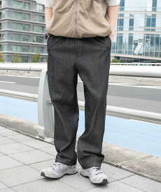 WEGO MEN'S デニムイージーストレートパンツ2 ウィゴー パンツ その他のパンツ ブラック グレー